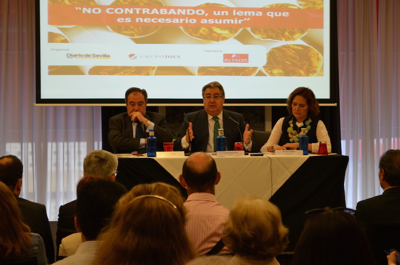 Un momento del acto de inauguración de las jornadas No Contrabando en Sevilla