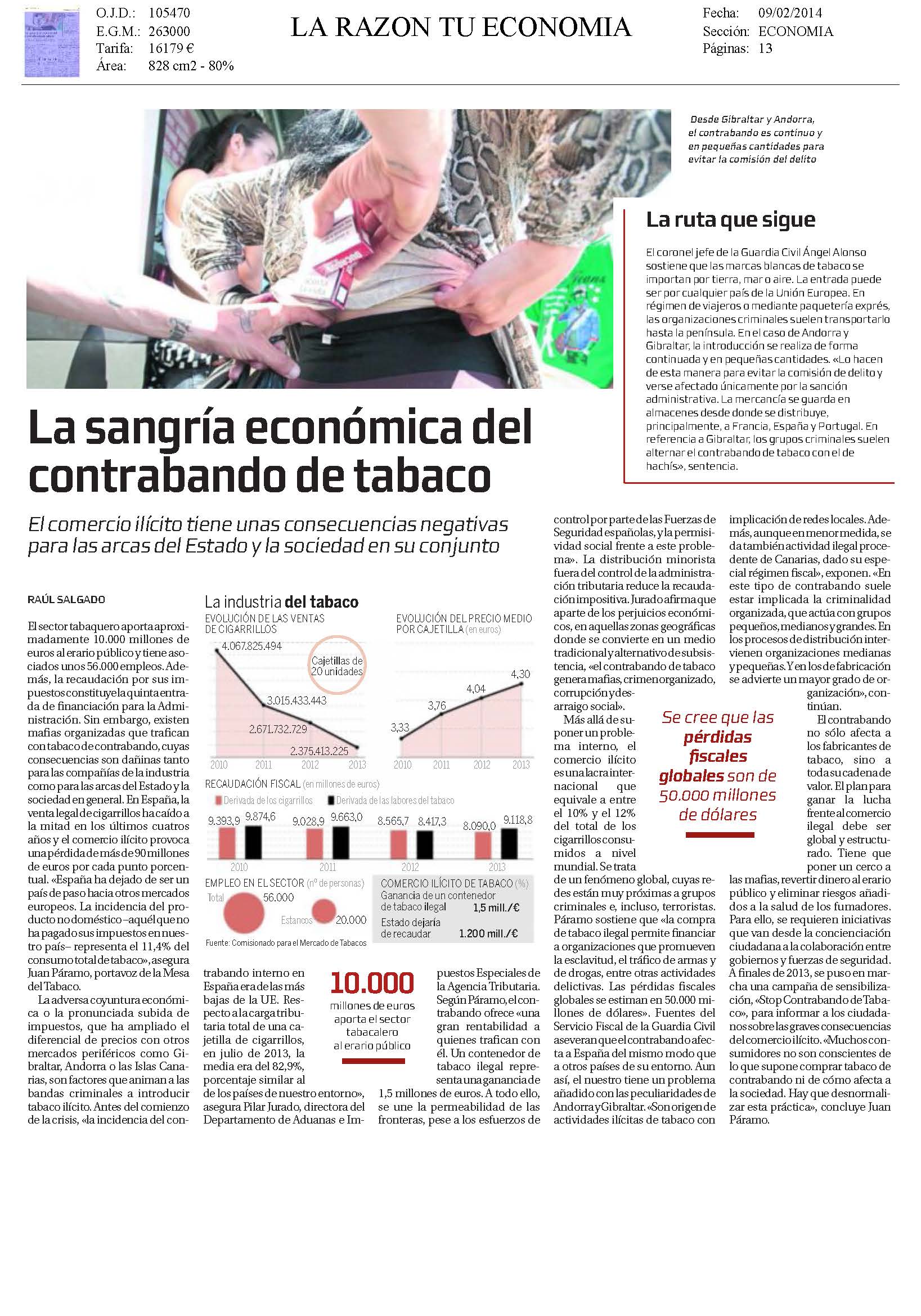 La sangría económica del contrabando de tabaco