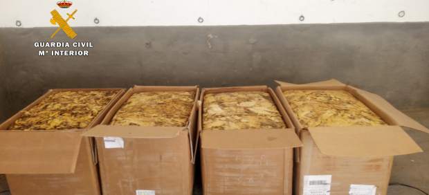 Intervenidos 500 kilos de hoja de tabaco en Córdoba